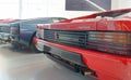 Rear view of classic red Ferrari sports car