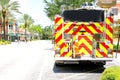 Rear view of fire engine, Florida