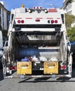 Rear View Garbage Truck