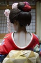 Rear View Geisha neck make-up Royalty Free Stock Photo
