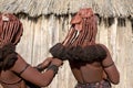 Rear view of himba women