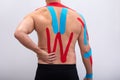 Rear View Of Man With Physio Tape