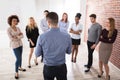 Manager Having Conversation With His Business Colleagues Royalty Free Stock Photo