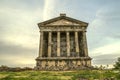 Rear view on the medieval pagan temple, built in honor of the Sun God Mithra in the village of Garni,located near Yerevan
