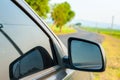 Gray rear-view mirror Royalty Free Stock Photo