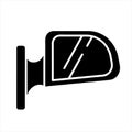 Rear view mirror icon. Safe driving, traffic safety. Linear black and RGB color. Royalty Free Stock Photo