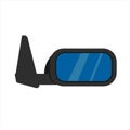 Rear view mirror icon. Safe driving, traffic safety. Linear black and RGB color. Royalty Free Stock Photo