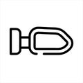 Rear view mirror icon. Safe driving, traffic safety. Linear black and RGB color. Royalty Free Stock Photo