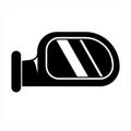 Rear view mirror icon. Safe driving, traffic safety. Linear black and RGB color. Royalty Free Stock Photo