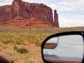 Rear View Mirror and Monument Valley Scenery