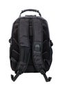 Rear view of a modern gray tourist backpack Royalty Free Stock Photo