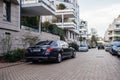 Rear view of new luxury Mercedes-Benz Maybach S500 limousine