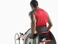 Rear View Of Paraplegic Cycler