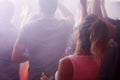 Rear View Of People Dancing In Nightclub Royalty Free Stock Photo