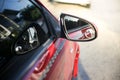 Rear view of a red car Royalty Free Stock Photo