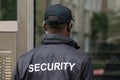 Rear View Of A Security Guard Royalty Free Stock Photo
