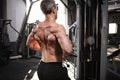 Mature male athlete working out at the gym Royalty Free Stock Photo