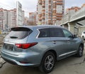 Rear view from the side of the new QX50 Infiniti will take place near the motor show on April 10, 2020 in Russia, Tatarstan, Kazan Royalty Free Stock Photo