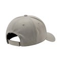 Rear view of a simple light gray baseball cap with adjustable strap Royalty Free Stock Photo