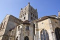 Rear view of tewkesbury abbey Royalty Free Stock Photo