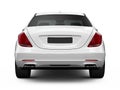 Rear view of white luxury car Royalty Free Stock Photo
