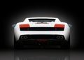 Rear view of white supercar Royalty Free Stock Photo