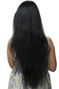 Rear view on woman very long hair Royalty Free Stock Photo