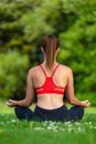 Female Young Fit Healthy Woman or Girl Practicing Yoga Outside Royalty Free Stock Photo