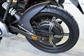 Rear wheel electric motorcycle with engine inside