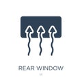 rear window defrost icon in trendy design style. rear window defrost icon isolated on white background. rear window defrost vector