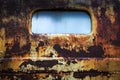 Rusty rear truck window