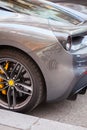 Rear wing of a carbon fiber sports car