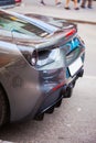 Rear wing of a carbon fiber sports car