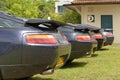 The rear wing of various porsche 928 classic cars.