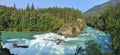 Rearguard Falls Provincial Park Landscape Panorama near Mount Robson on the Upper Fraser River, British Columbia Royalty Free Stock Photo