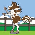 Rearing Cartoon Horse