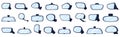 Rearview mirror icons set cartoon vector. Automobile behind