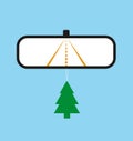 Rearview mirror pine freshener