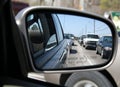Rearviewmirror Traffic Royalty Free Stock Photo