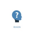 Reason concept 2 colored icon. Simple