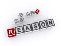 reason word block on white Royalty Free Stock Photo