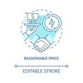 Reasonable price concept icon