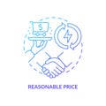 Reasonable price concept icon