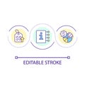 Reasonable price growth loop concept icon