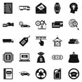 Reasonableness icons set, simple style Royalty Free Stock Photo