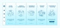 Reasons for consumerism blue gradient onboarding vector template