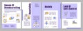Reasons of doomsurfing purple brochure template