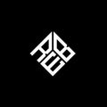 REB letter logo design on black background. REB creative initials letter logo concept. REB letter design Royalty Free Stock Photo
