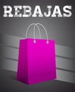 Rebajas - Sale, Discounts spanish text Royalty Free Stock Photo