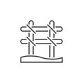 Rebar Binding vector concept icon in thin line style